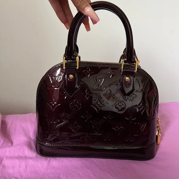 Louis Vuitton Glossy Dark Red Satchel - Picture 2 of 9